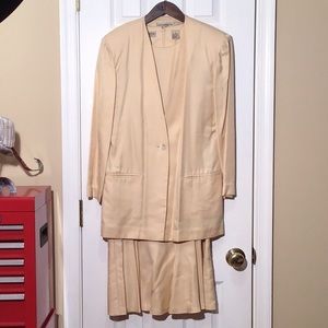 Liz Claiborne Cream Midi Dress with Jacket